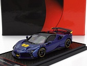 1:43 FERRARI Sf90 Xx Stradale (2024), Blu Tour De France - Blue  Black Yellow - BBRC285H