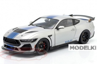 1:18 FORD Mustang Shelby Super Snake (2025), silver-grey metallic / blue - S1813803