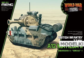 Игрушка сборная Британский танк A12 Matilda II (карикатура, сборка без клея для детей) - WWT-014