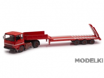 1:43 BERLIET TR 280 седельный тягач с полуприцепом (Трал), красный - 104-120