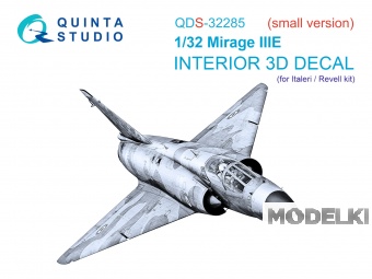 1:32 3D Декаль интерьера кабины Dassault Mirage IIIE (Italeri / Revell) (Малая версия) - QDS-32285