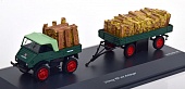 1:43 MERCEDES BENZ Unimog U401 Truck With Trailer (1953) - Trasporto Legna, Green Wood - 03133-X1