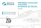 1:48 3D Декаль Кронштейны для посадочных фар британских самолетов ВМВ (для любых моделей) - QD48547