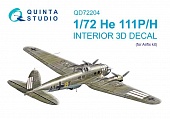 1:72 3D Декаль интерьера кабины He 111 P/H (Airfix) - QD72204