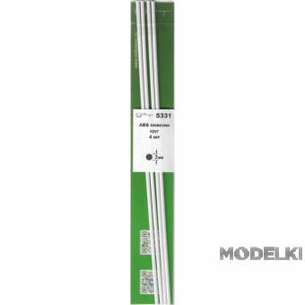 ABS пластик круг 3 мм - длина 250 мм - 4 шт - 5331