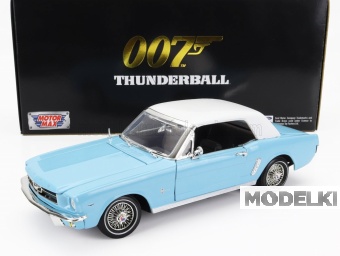 1:18 FORD Mustang Convertible Spider (1967) - 007 James Bond - Thunderball - Operazione Tuono, Light Blue White - 79834