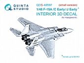 1:48 3D Декаль интерьера кабины F-15A/F-15C Early/F-15J Early (Hasegawa) (малая версия) - QDS-48597