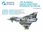 1:32 3D Декаль Внутренний переплет остекления и дополнения для Eurofighter Typhoon EF-2000/2000A Одноместный (Trumpeter) - QD32292