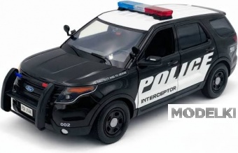 1:18 Ford Police Interceptor Utility-Promo 2015, black / white - 73540bk