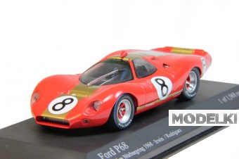 1:43 (Б/У) FORD P68 F3L Alan Mann Racing 1000km Nuerburgring Chris Irwin - Pedro Rodriguez (1968), red - 400688408-X1