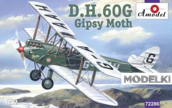 1:72 Сборная модель Британский учебно-тренировочный самолет De Havilland DH.60G Gipsy Moth - 72286