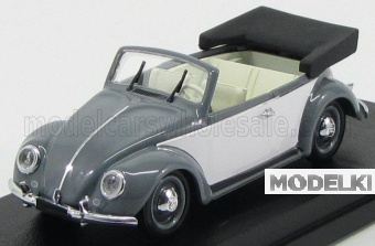 1:43 VOLKSWAGEN Beetle Cabriolet Karmann Open (1949), Grey White - 4435