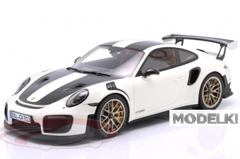1:12 PORSCHE 911 (991 II) GT2 RS, white / black with golden rims - GT535C