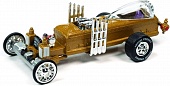 1:64 The Munsters Drag-U-La дрэгстер золотистый с фишкой для игры Trivial Pursuit - JLPC008-1