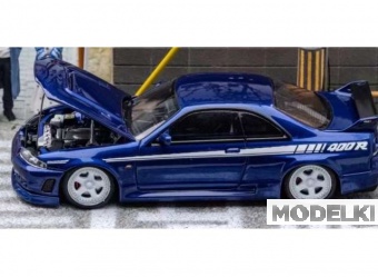 1:64 Nissan GTR-400 with opening hood, blue - FH020
