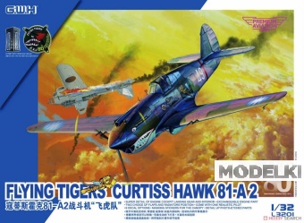 1:32 Сборная модель самолет Curtiss Hawk 81-A2 Flying Tigers - L3201