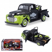 1:24 FORD F-1 Pickup (1948) + HARLEY DAVIDSON FL Panhead (1948), black/green - 32171G