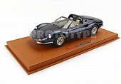 1:18 FERRARI DINO 246 GTS Spider Open Roof Tortora Grey Interior (1972) - CON VETRINA - WITH SHOWCASE - P18152G2-VET