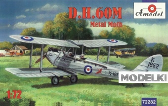 1:72 Сборная модель Британский учебно-тренировочный самолет De Havilland DH.60M Metal Moth - 72282