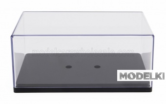 1:43 VETRINA DISPLAY BOX For 1/43 Base In Plastica Nera - Plastic Leather Base Black - Lungh.length Cm 14.5 X Largh.width Cm 8.0 X Alt.height Cm 6.3 (altezza Interna Interior Height Cm 5.0), Plastic Display - 143PB2-ABR1