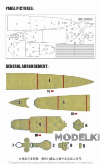 1:700 Маска окрасочная HMS Kent - M700210