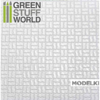 Пластиковый лист с текстурой изогнутые смещения А4 2х5 мм / ABS Plasticard - OFFSET CURVED Textured Sheet - A4 - 1115