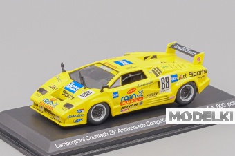1:43 (Б/У) LAMBORGHINI Countach Competizione 25th Anniversary No.88 T.Wada/S.Ikezawa Rain-X (1994), yellow - WB515-X1