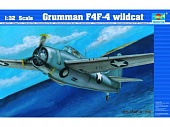1:32 Сборная модель Американский истребитель-бомбардировщик Grumman F4F-4 Wildcat - 02223
