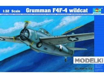 1:32 Сборная модель Американский истребитель-бомбардировщик Grumman F4F-4 Wildcat - 02223