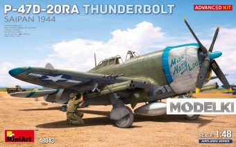 1:35 Сборная модель THUNDERBOLT P-47d Caccia Bombardiere Us Air Force 'miss Mary Lou' Flown Bt Maj. Harry E. Mcafee 1944 - 48043