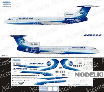 1:144 T5M-043  Декаль для тушка-154М (Алроса new color 85684) - Т5М-043