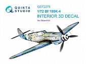 1:72 3D Декаль интерьера кабины Bf 109K-4 (Eduard) - QD72278