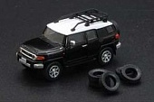 1:64 TOYOTA FJ Cruiser right hand drive, black with white roof 2015 - BM64B0138rhd