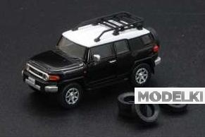 1:64 TOYOTA FJ Cruiser right hand drive, black with white roof 2015 - BM64B0138rhd