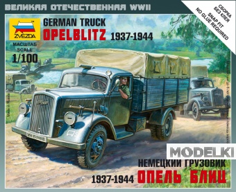 1:100 Сборная модель Немецкий грузовик Опель Блиц (1937-1944) - 6126