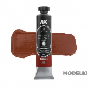 Краска акриловая ARTISTIC DENSE в тюбике - Красный оксид / OXIDE RED – ARTISTIC DENSE ACRYLIC COLOR, 20 мл - AKAD015