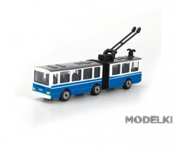 Троллейбус с резинкой, 12см - SB-15-34-T12