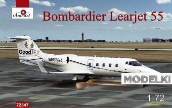 1:72 Сборная модель Канадский пассажирский самолет Bombardier Learjet 55 - 72347