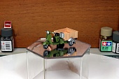 1:43 Вятка МГ-150 грузовой мотороллер (зелено-бежевый) - mg150-08