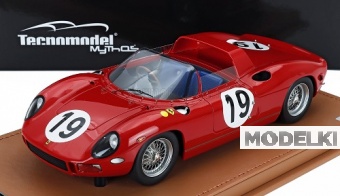 1:18 FERRARI 330p 4.0l V12 Team Sefac Ferrari Spa №19 3rd 24h Le Mans (1964) John Surtees - Lorenzo Bandini, Red - TM18-309D