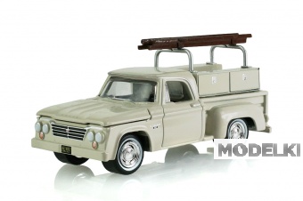 1:64 DODGE D-100 with Ladder Rack, *Blue Collar Collection Series 15*, sand dune white 1963 - 35320A