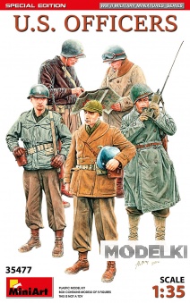 1:35 Сборная модель фигурки офицеров США / Usa Officers Military Figures - 35477