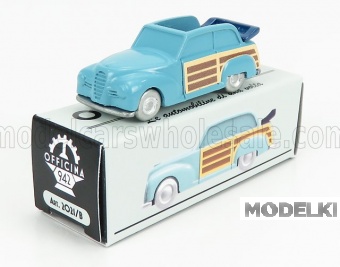 1:76 FIAT 1100 E Cabriolet Open Venilia Carrozzeria Savio (1949), Light Blue Wood - ART2021B