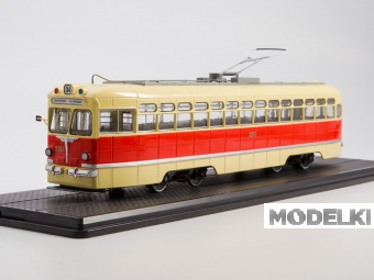 1:43 Трамвай МТВ-82, желтый / красный - SSM4059-X1