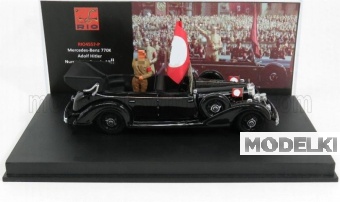 1:43 MERCEDES-BENZ 770k Cabriolet Nuremberg Parade Hitler (1938) With Figure, Black - 4557/P