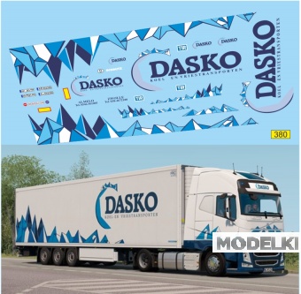 1:43 Декаль Транспортная компания Dasco - U380