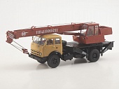 1:43 Автокран КС-3577 (500А), бежевый / красный - SSM1644