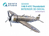 1:48 3D Декаль интерьера кабины P-47С Thunderbolt (Dora Wings) - QD48498