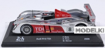 1:43 AUDI R10 Tdi 5.5l Turbo V12 Team Audi Sport Joest №8 Winner 24h Le Mans (2006) Frank Biela - Marco Werner - Emanuele Pirro, Silver Red - MW1ALA0099