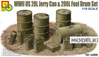 1:16 Сборная модель WWII US 20L Jerry Can & 200L Fuel Drum Set - MC16008